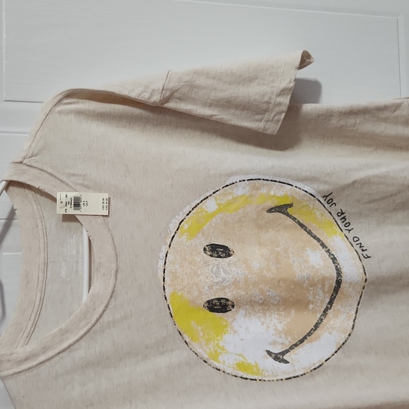 aerie Tops - Aerie Oversized boyfriend tee, Size small in oatmeal
